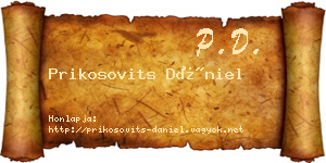 Prikosovits Dániel névjegykártya